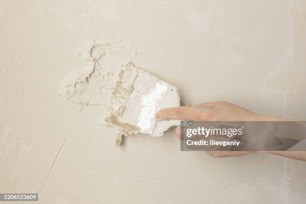 spatula. plasterer - image technique stock pictures, royalty-free photos & images
