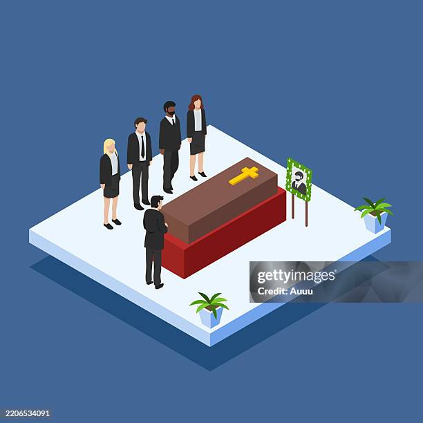 ilustraciones, imágenes clip art, dibujos animados e iconos de stock de tema funerario - funeral