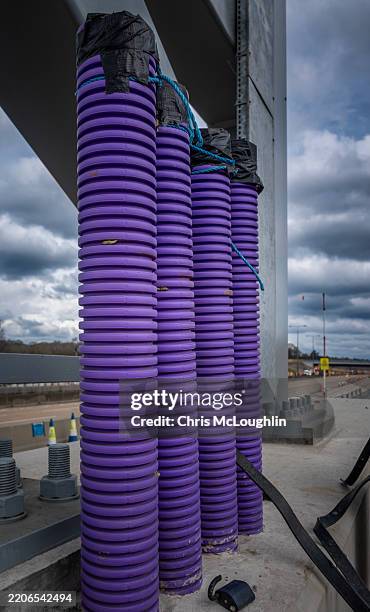 cable duct - traffic sign installation stock pictures, royalty-free photos & images