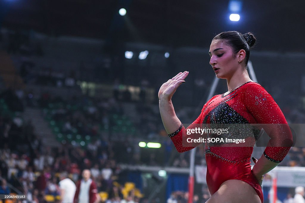 Manila Esposito of AS Ginnastica Civitavecchia seen during...