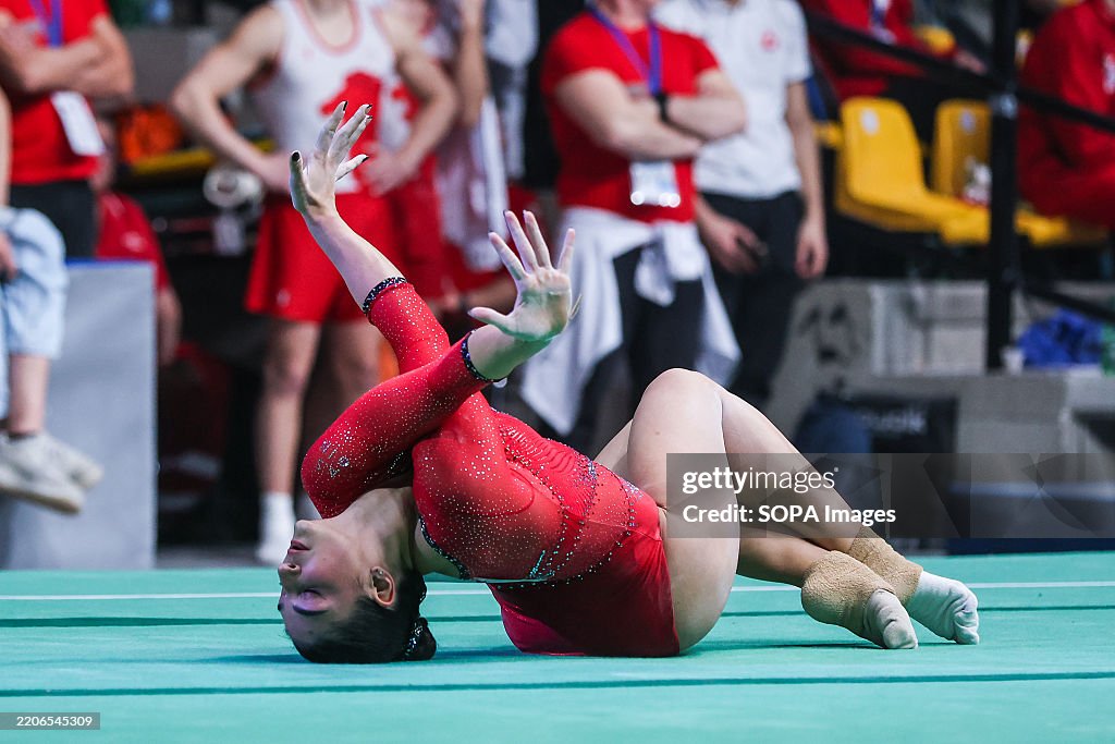Manila Esposito of AS Ginnastica Civitavecchia seen during...