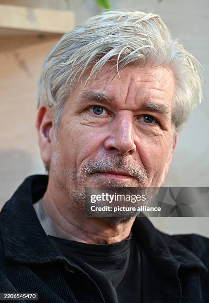 March 2025, Saxony, Leipzig: Karl Ove Knausgard, author from Norway, takes part in a discussion at the stand of the guest country Norway at the...