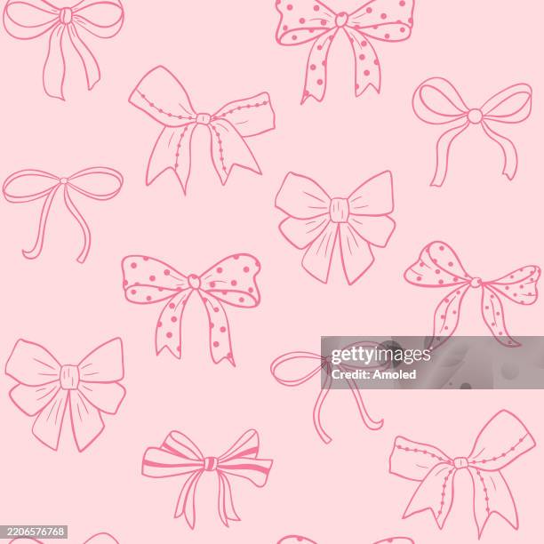 seamless pink bow tie - stock illustration - bow-and-arrow-icon stock illustrations