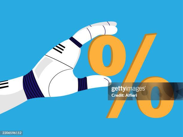 ai in interests rates - interest rate stock illustrations