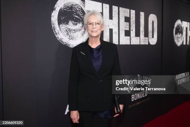 Jamie Lee Curtis attends the opening night of "Othello" at the Barrymore Theatre on March 23, 2025 in New York City.