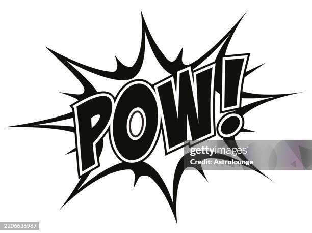 comic book effect pow effect - wow word bubble stock illustrations