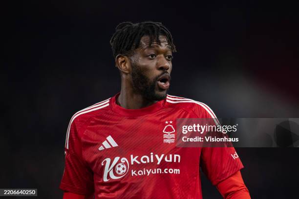 Ibrahim Sangare of Nottingham Forest looks on during the Emirates FA Cup Fifth Round match between Nottingham Forest and Ipswich Town at City Ground...