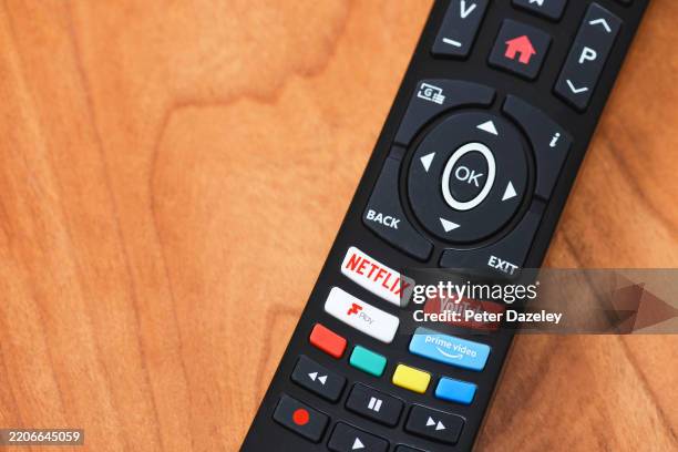 England, London, In this photo illustration, TV remote control in Morden March 2025