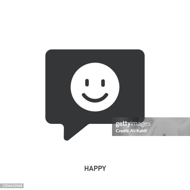 ilustrações de stock, clip art, desenhos animados e ícones de happy glyph solid icon. solid icon that can be applied anywhere, simple, pixel perfect and modern style. - boa notícia