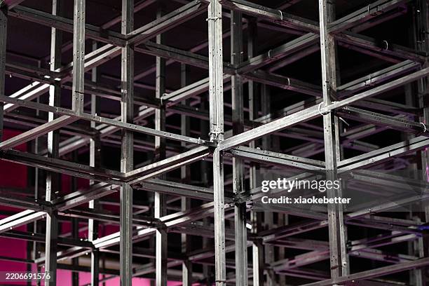 industrial metal framework structure - structural steel construction stock pictures, royalty-free photos & images