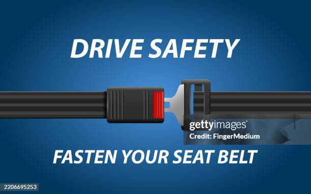 traffic safety background - fastening stock illustrations
