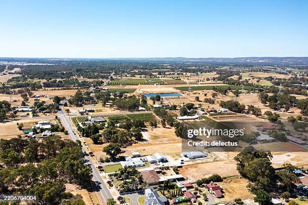 aerial view perth west swan the rural district - perth australia stock pictures, royalty-free photos & images
