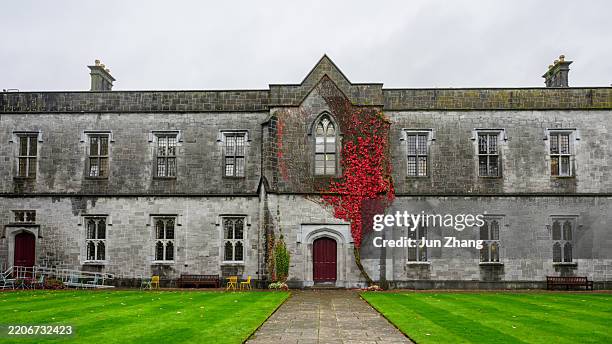 quadrangle of university of galway, ireland - galway stock pictures, royalty-free photos & images