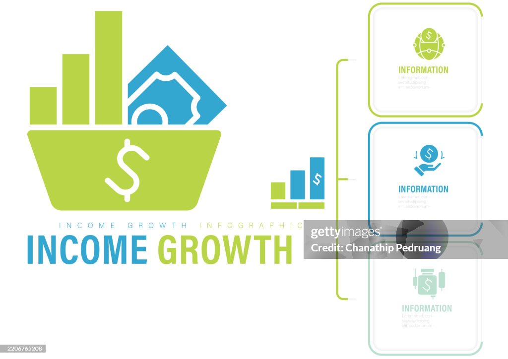 Infographic Income Chart Income Growth Infographic Template Stock Illustration Investment Making ...