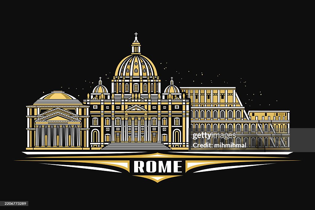 Roman Inspired Graphics Vector Illustration Of Rome High-Res Vector Graphic - Getty Images