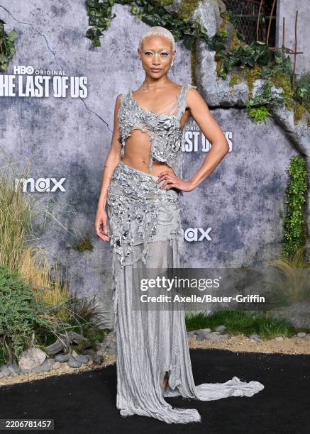 Tati Gabrielle attends the Los Angeles Premiere of HBO Original Series "The Last of Us" Season 2 at TCL Chinese Theater on March 24, 2025 in...