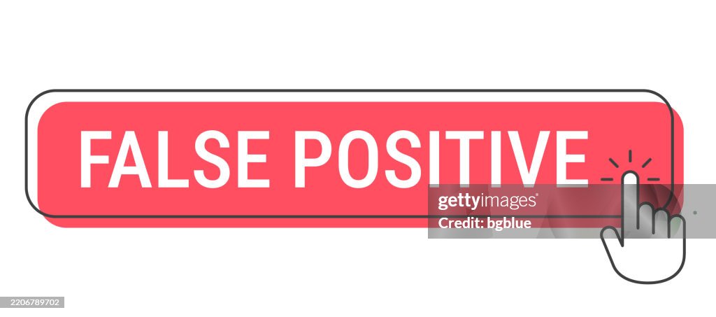 Click False False Positive Click Button With Hand Cursor On White Background High ...