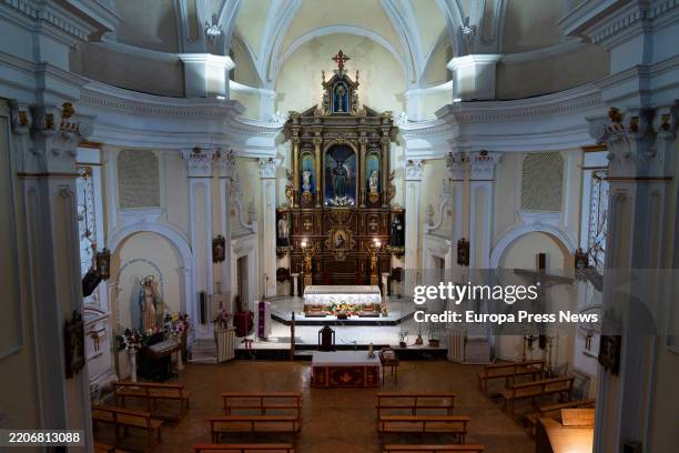 Detail of the chapel inside the Hospital Santiago de Cuenca, on 25 March, 2025 in Cuenca, Spain. The director of the Fundacion Hospital de Santiago...