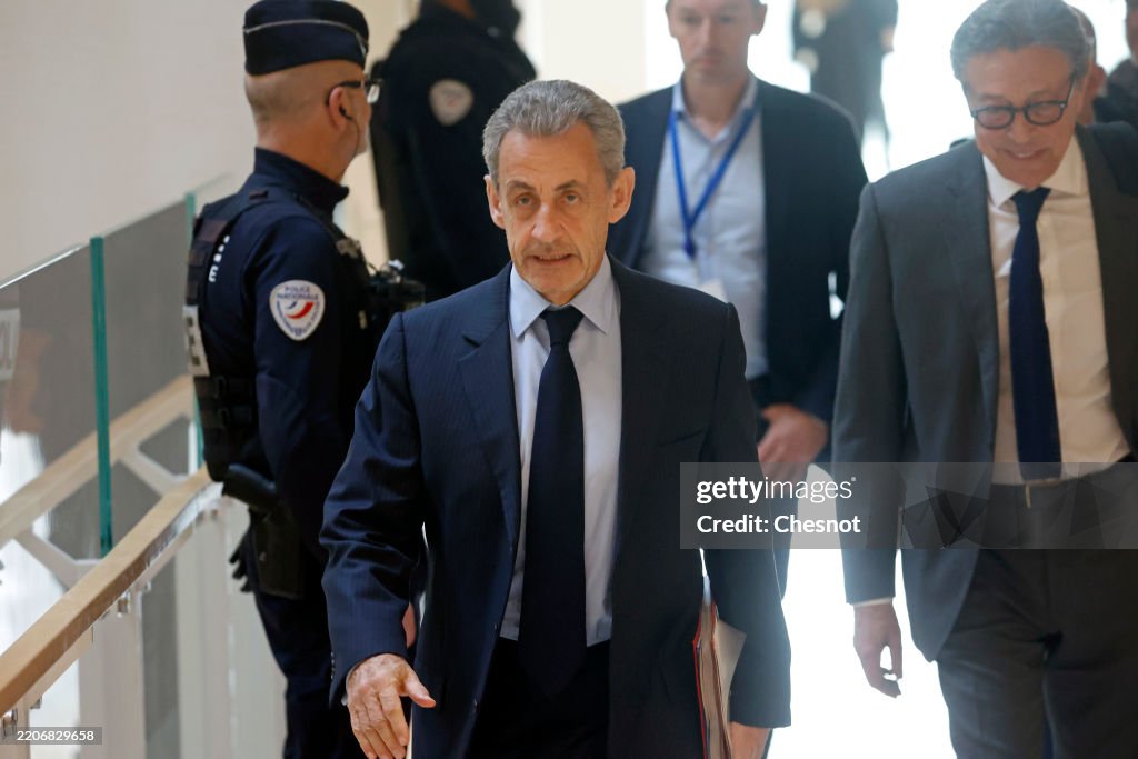 Former French president Sarkozy Goes To Trial