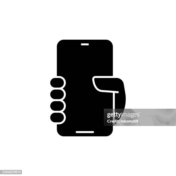 illustrazioni stock, clip art, cartoni animati e icone di tendenza di icona di design solido e piatto dell'applicazione mobile. l'icona è adatta per il web design, le app mobili, l'interfaccia utente, l'ux e la progettazione gui. - telefono cellulare