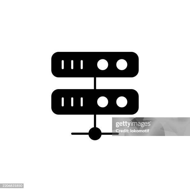 server solid flat design icon. the icon is suitable for web design, mobile apps, ui, ux, and gui design. - spatholobus suberectus dunn stock illustrations