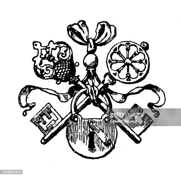 smithery symbol objects ornament, decoration, design element - engraved image stock illustrations