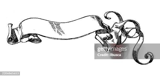 ribbon ornament, decoration, design element - haberdashery stock illustrations