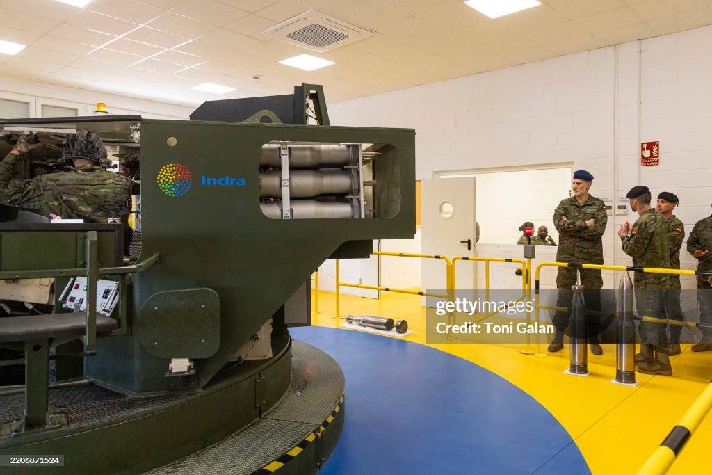 King Felipe Of Spain Visits The Brigade "Aragón I" In Zaragoza