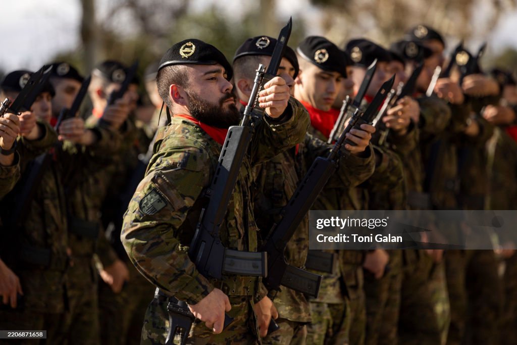 King Felipe Of Spain Visits The Brigade "Aragón I" In Zaragoza