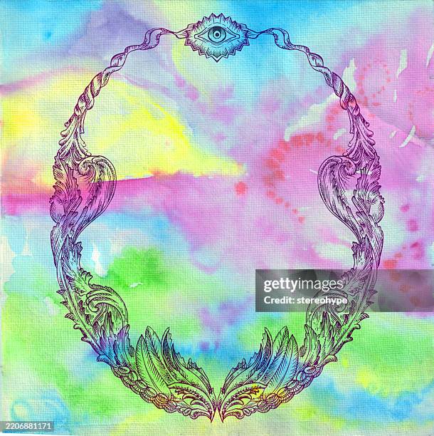 dream frame - fibonacci stock illustrations