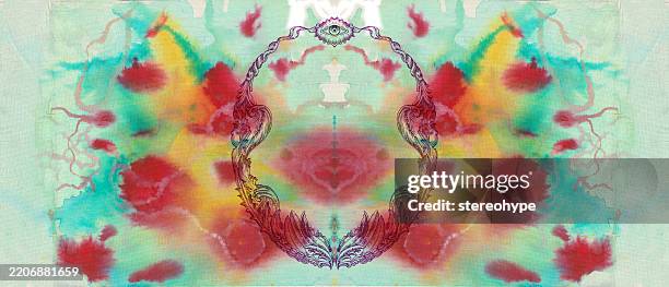 red blotter frame - coffee beans background stock illustrations