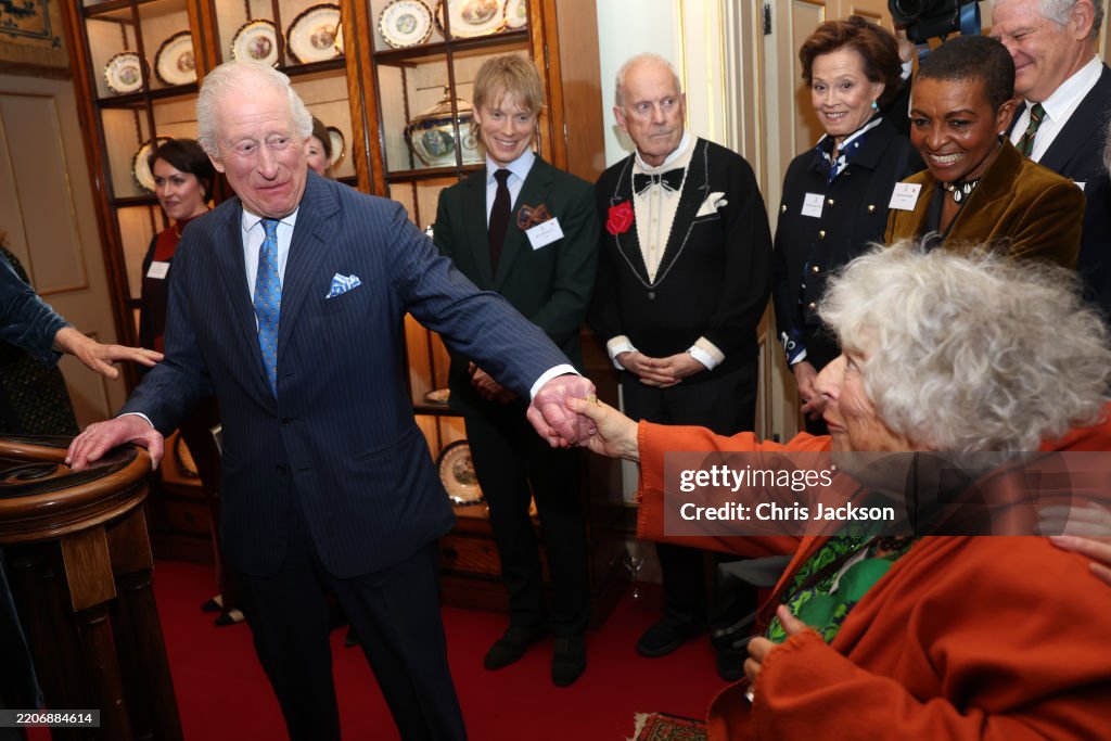 The Queen Hosts A Reception To Mark The Launch Of The Queen's Reading Room Medal