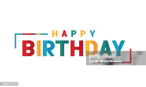 ilustraciones, imágenes clip art, dibujos animados e iconos de stock de tarjeta de letras de feliz cumpleaños. vector - tarjeta de cumpleaños