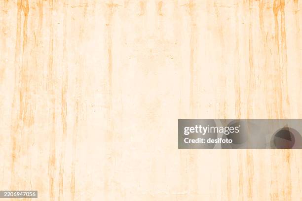 blank empty textured rough rustic scuffed soft light brown beige messy dirty artistic blotched horizontal vector background with dried damp stains of trickling or flowing water on cemented plastered run down weathered whitewashed wall - canvas fabric stock illustrations