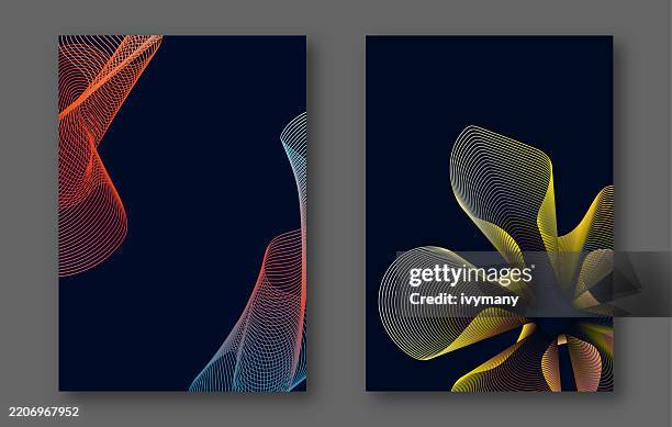 abstract gradient blend wire-frame line model poster template backgrounds - website wireframes stock illustrations