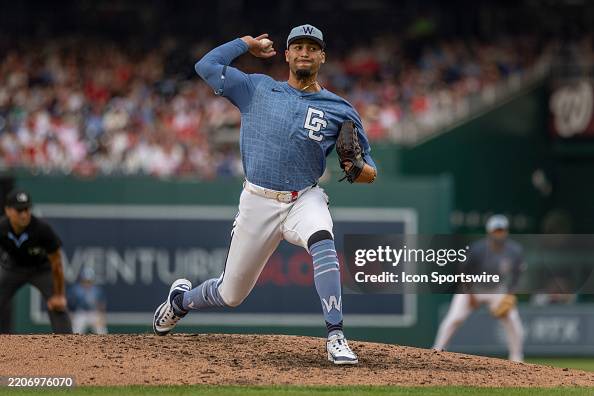 Orlando Ribalta Washington Nationals pitcher Orlando Ribalta throws a pitch during a ...
