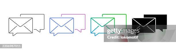 e-mail service icon has four styles: editable stroke line, duocolor line, gradient line, and solid. it is suitable for web design, mobile apps, ui, ux, and gui design. - question mark icon editable stock illustrations