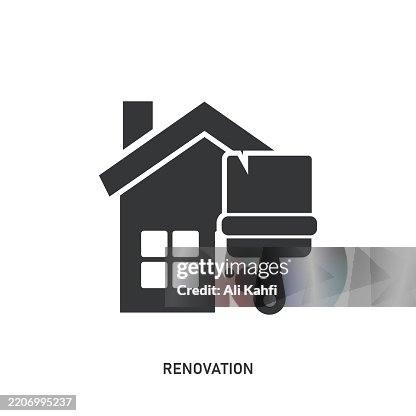 Renovation glyph solid icon. Solid icon that can be applied anywhere, simple, pixel perfect and modern style. Renovation glyph solid icon. Solid icon that can be applied anywhere, simple, pixel perfect and modern style.