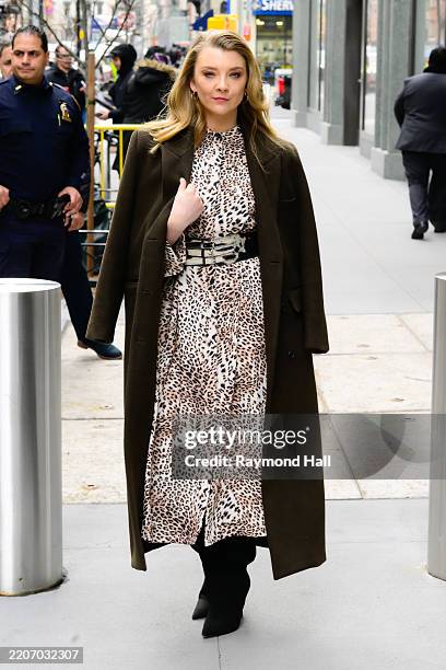 Natalie Dormer is seen leaving "The View" on March 26, 2025 in New York City.