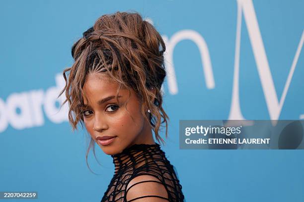 South African singer and songwriter Tyla arrives for the Billboard Women in Music, honoring US rapper and singer Doechii as Billboard Woman of the...