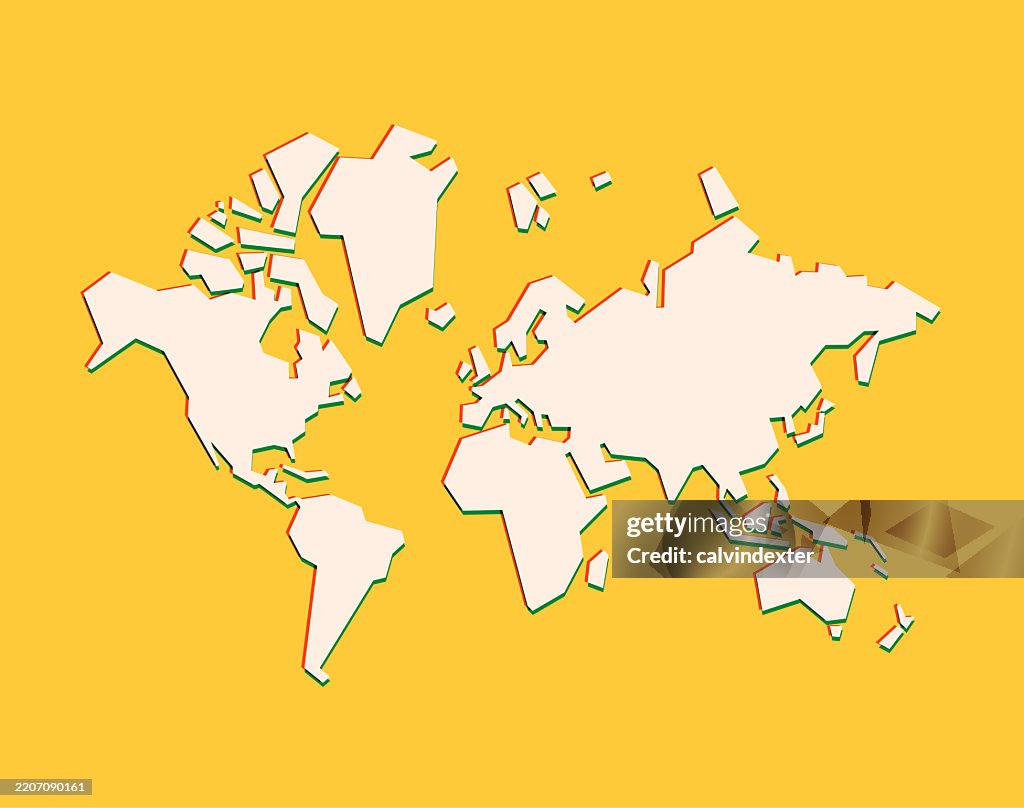 World Mappoint Shape World Map Minimal Geometric Shapes High-Res Vector Graphic - Getty Images
