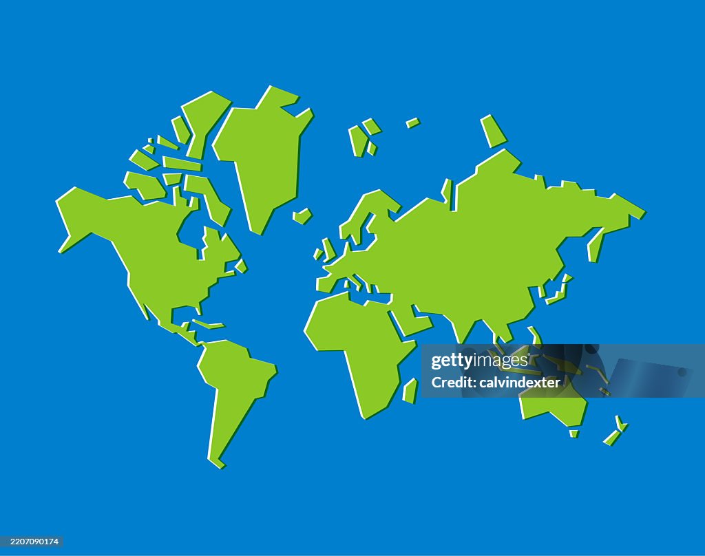 World Mappoint Shape World Map Minimal Geometric Shapes High-Res Vector Graphic - Getty Images