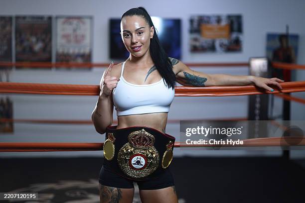 Cheronskee R. Johnson WBA Bantamweight World Champion Cherneka Johnson poses during a... News ...