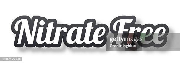 Nitrate Free 3d Text With Shadow On White Background High-Res Vector ...