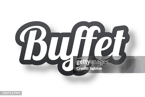 Buffet - 3D Text with shadow on white background Buffet - 3D Text with shadow on white background