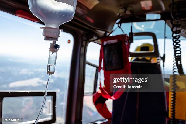 helicopter emergency medical service - rettungshubschrauber stock-fotos und bilder