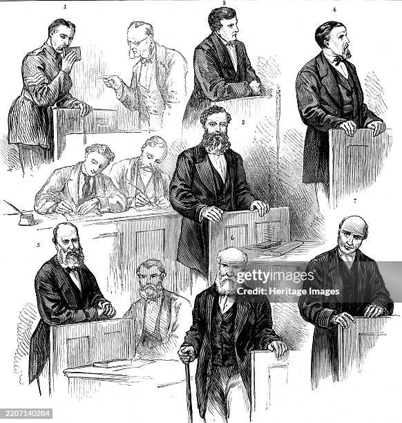 Trial of the Tichborne Claimant: witnesses for the defence, 1873. '1. Sergeant Snelson, recruiting-sergeant who lately measured the defendant's...