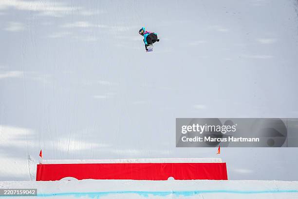 Yiming Su of Team China competes in the Men's Snowboard Big Air Qualification of the FIS Snowboard, Freestyle and Freeski World Championships 2025 on...