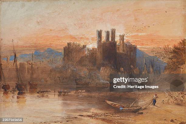 Caernarvon Castle, North Wales, 1836. Creator: Samuel Palmer.