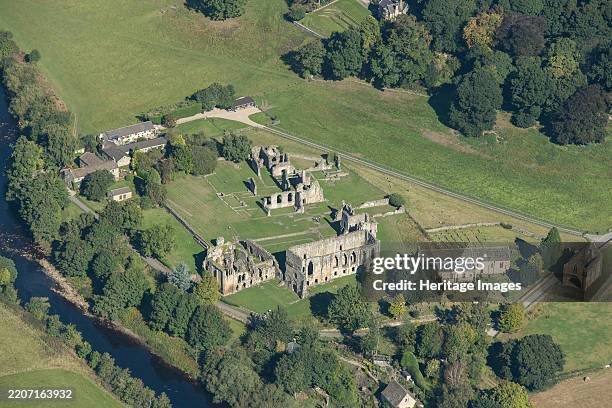 The ruins of Easby Abbey Premonstratensian monastery, North Yorkshire, 2024. Creator: Robyn Andrews.